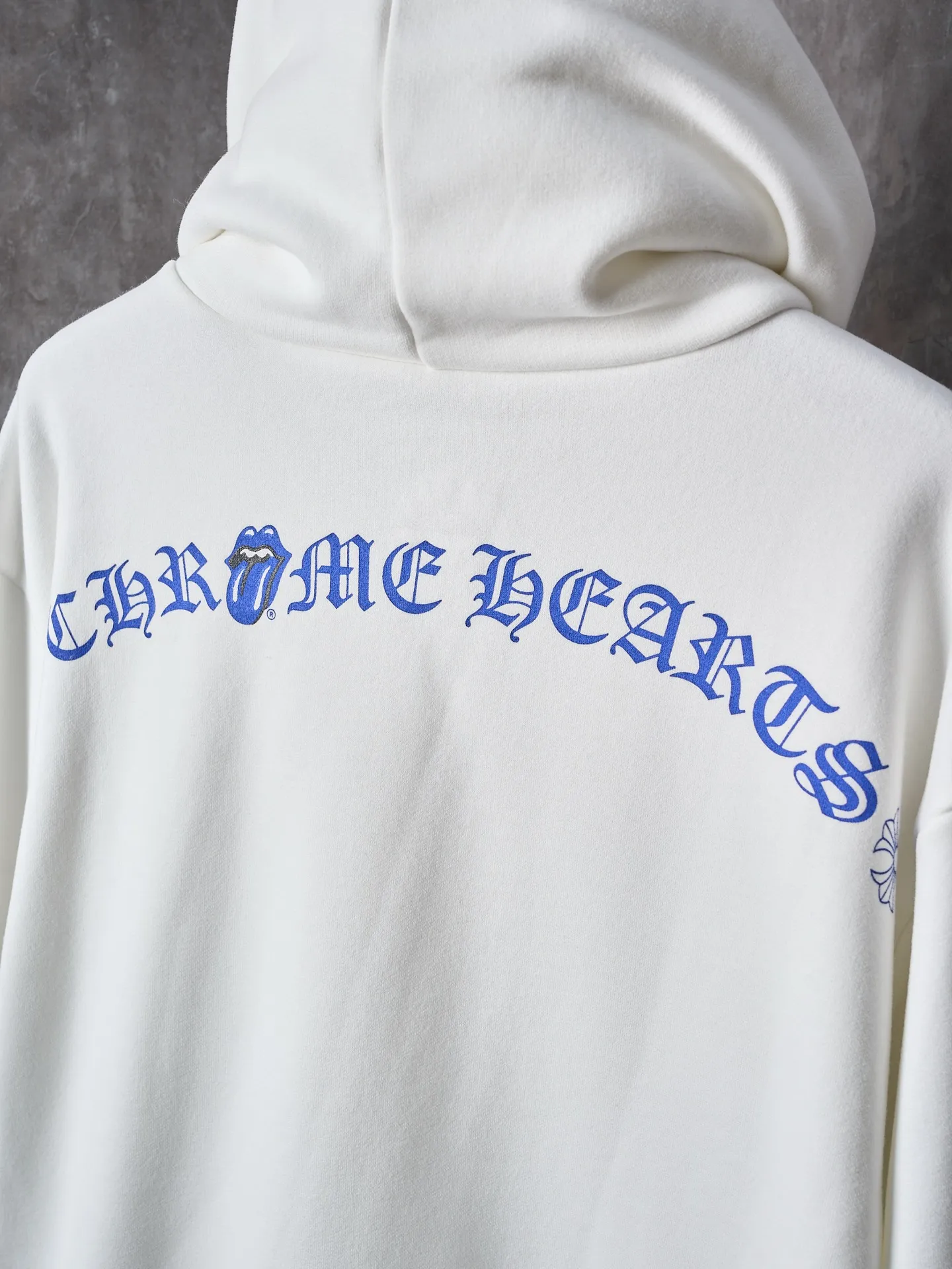 P460 Actual hanging auction] Chrome Hearts/Chrome Heart CH Tongue Glue Printed Sweater Hooded Jacket [Ready Stock] S M L